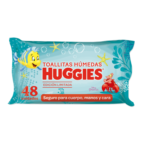 Huggies Toallitas Húmedas Edición Limitada La Sirenita 4 en 1 x 48 Unidades